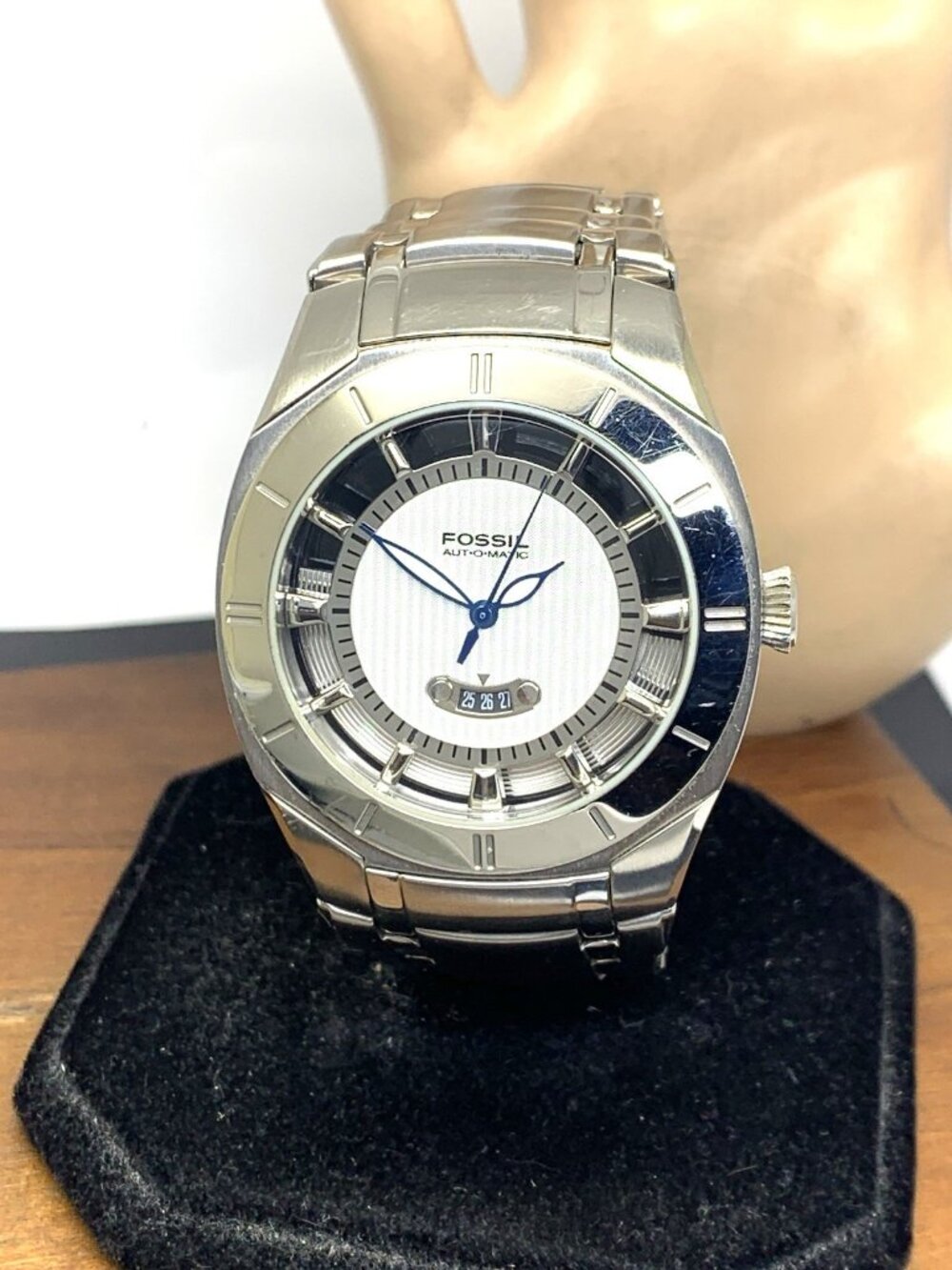 Fossil Men's Watch FS4109 Arkitekt Automatic White Dial Stainless Steel 42mm